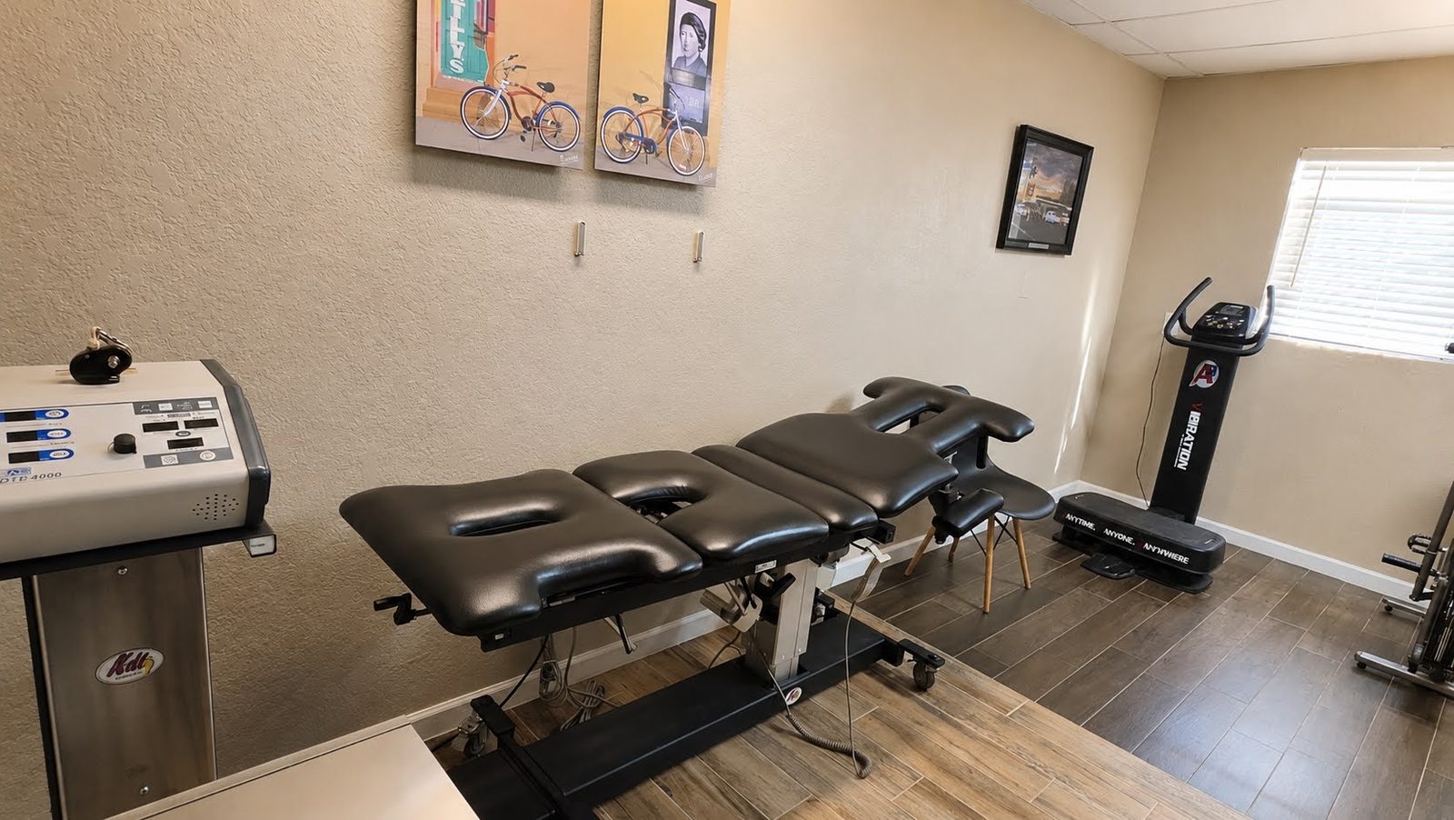 Rehab and decompression equipment at Stewart Clinic of Chiropractic